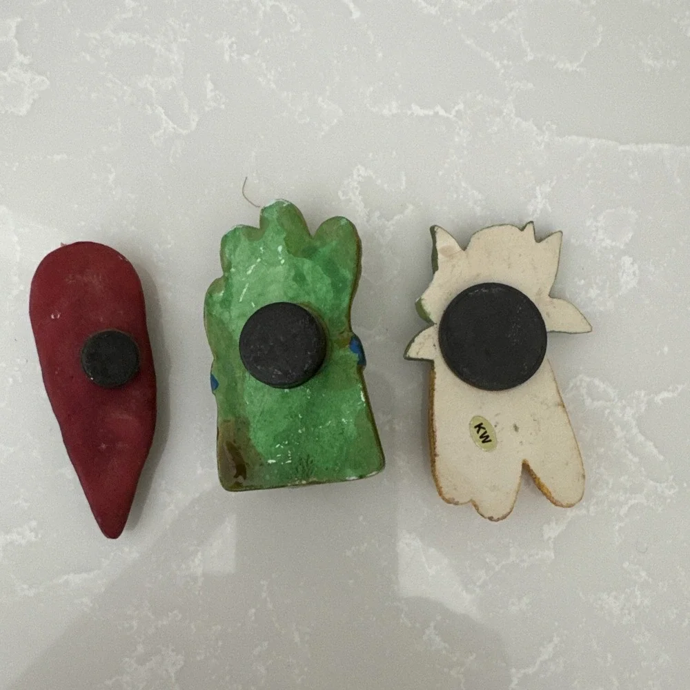 Vintage Veggie Refrigerators Magnet Lot Of 6